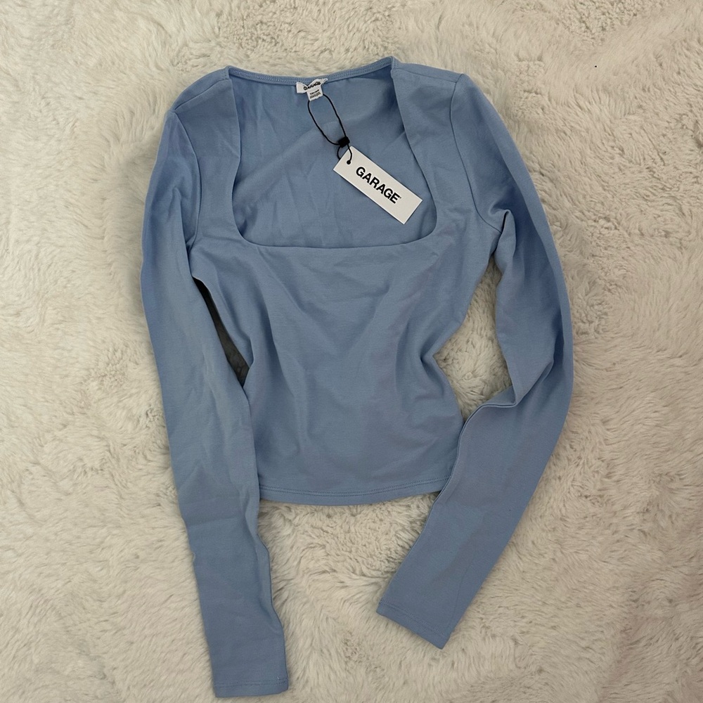 Garage long sleeve XS square neck shirt new with tags & never worn